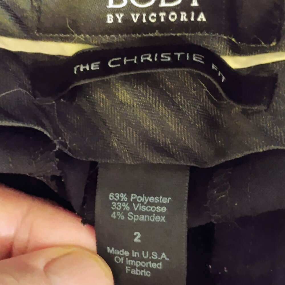 Black Polyester Pleated Slacks - image 5